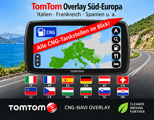 Overlay Erdgastankstellen Süd-Europa für TOMTOM Navigationsgeräte [Digital]